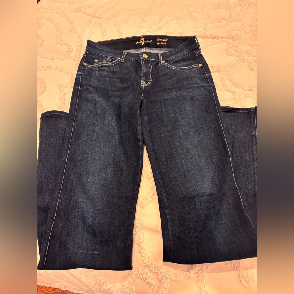 7 For All Mankind Dark Indigo Boot-Cut Jeans